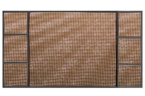 Image of Stylista Refridgerator top Cover Suitable for Samsung RR23C2F24S8 /HL, 215 Liter Fridge, Dimension (WXD) 71x109 CM, Pin Check Pattern Brown