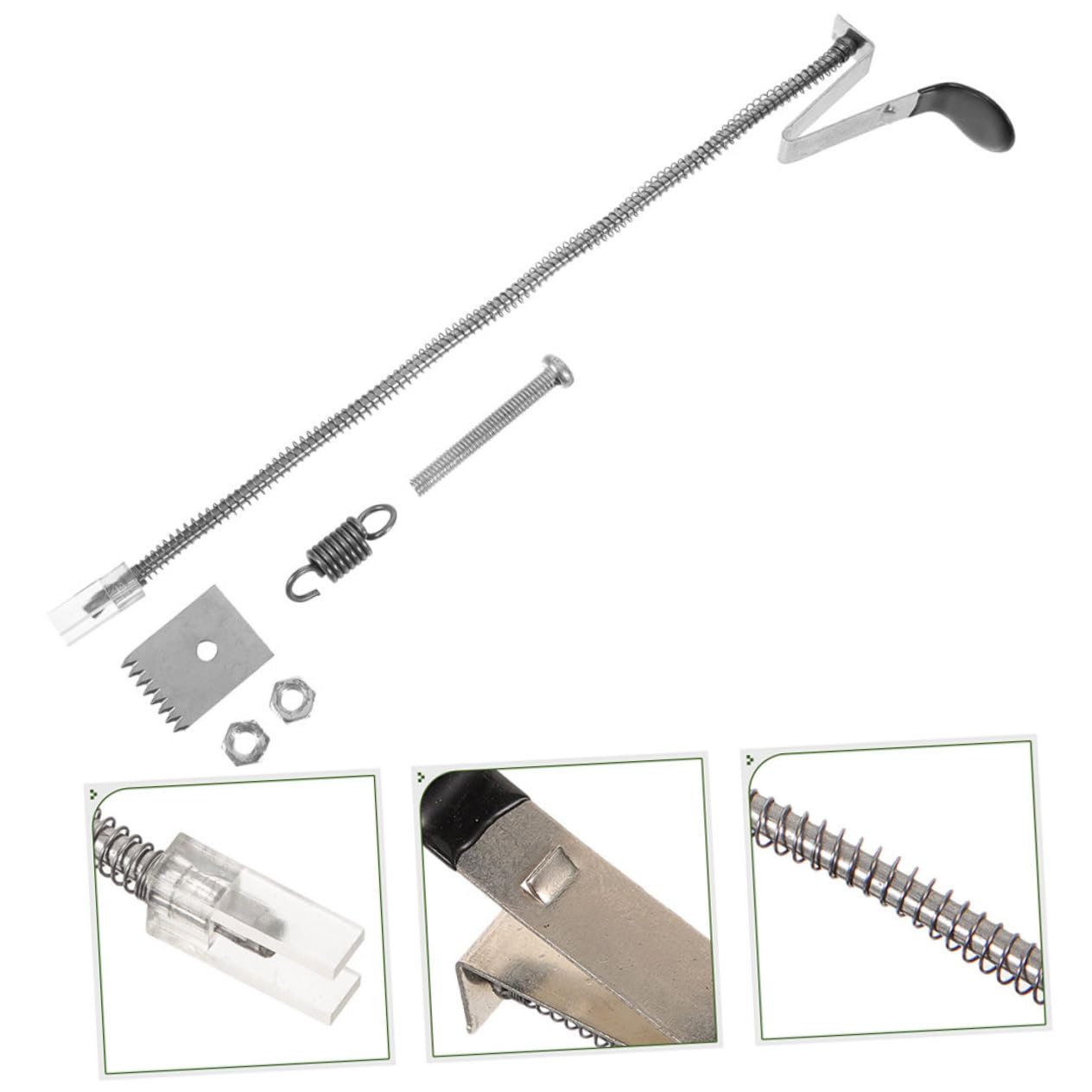 Toyvian 6 Juegos Accesorios para Máquina de Atar Plantas Cuchillas Resortes y Clavos para Tying Tool Repuestos de Alta Resistencia para Atar Ramas de Vides y Verduras