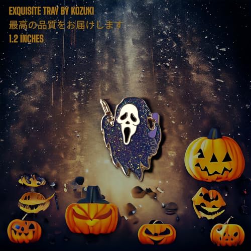 Image of Ghost Face Pin Ghost Face Enamel Pin Scream Pin Halloween Pin Scream Ghost Face Enamel Pin Call Me Brooch Halloween Lapel Pins Horror Movie Badge Halloween Spooky Pin