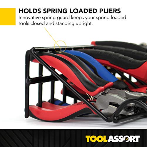 Plier Organizer Rack, 2 Pack, Stores Spring Loaded, Regular and Wide Handle Insulated Pliers, Tool Box Storage and Organization Holder Fits Nicely in Your Toolbox Drawer or Chest Drawers