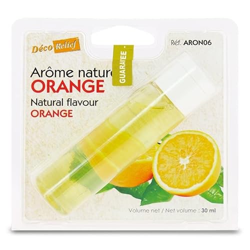 Déco Relief - Arôme Naturel Orange 30 ml - Arôme Alimentaire pour Pâtisserie, Cuisine - Ingrédient Professionnel
