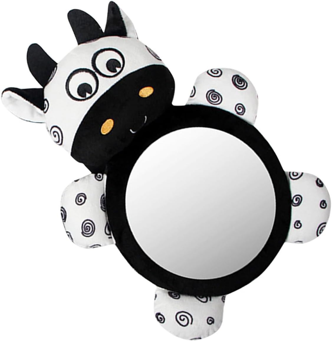 Car Rear Facing Mirror for Safety Black and White Backseat Mirror with Shatterproof Surface for Observation in Vehicle