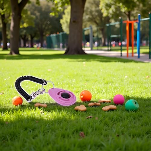 1pc Pink Clicker Easy to Use with Button Dog Training Accessories Strong and Long-Lasting,Training and Behavior Aids - Image 6
