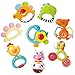 GILOBABY Baby Dinosaur Rattle Teether, Shaker, Roll Rattle, Early Educational Toys for 3 6 9 12 18 Month Baby Infant Toddler, Newborn