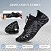 Jmzb Barefoot Shoes for Women & Men, Grounded Walking Hiking Barefoot Shoes, Wide Toe Box Non-Slip Water Athletic Footwear, Comfortable Vitality Barefoot Footwear, Trail Running Sneakers Unisex Black
