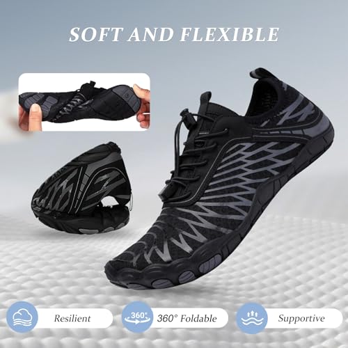 Image of Barefoot Shoes for Women & Men, Grounded Walking Hiking Barefoot Shoes, Wide Toe Box Non-Slip Water Athletic Footwear, Comfortable Vitality Barefoot Footwear, Trail Running Sneakers Unisex