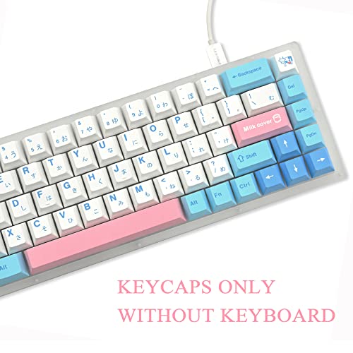 Cherry MX141個、PBTキーキャップセット 60% Dye-Sub Mx Switch メカニカルキーボード (ミルクキャップ)
