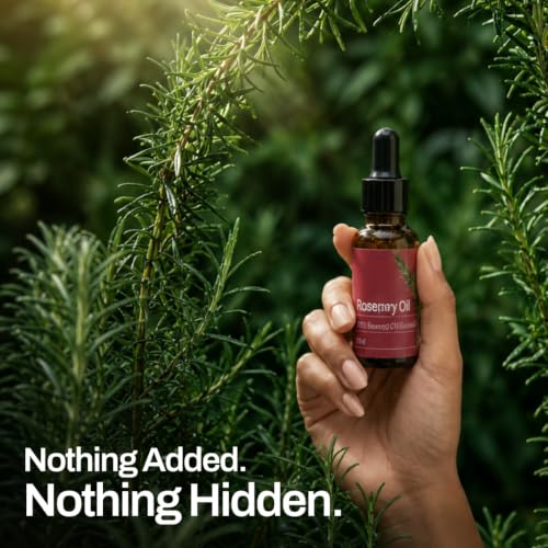 Image of My Pahadi Dukan 10 ml Rosemary Essential Oil for Hair Growth & Scalp Health, 100% Pure & Natural, Supports Focus & Muscle Relief, Steam Distilled, Lab tested