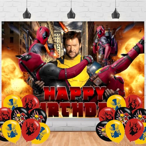 Birthday Party Backdrop Cartoon Birthday Party Decoration Anime Birthday Banner Shoot Photo Backgrounds Props for Party 5x3ft
