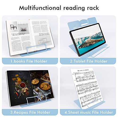 Cs Cosddi Book Stand Holder - Portable Metal Desktop Adjustable Foldable Cookbook Holder,Recipe Book Holder,Textbook Stand，Music Stand，Book Stands & Holders For Reading #TOP2