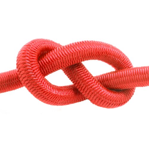 Preisvergleich Produktbild 50m GUMMISEIL 8mm Expanderseil ROT Gummischnur Gummikordel Gummiseile Spannseil Planenseil Gummileine Seil Plane Netz