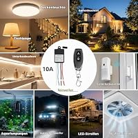 QIACHIP 12V Funkschalter mit Fernbedienung 433 MHz Funkrelais – Ansicht 3