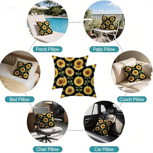 Housse coussin 70x70cm lot de 2 imperméable pour patio et balcon