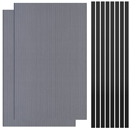 Aicharynic Lot de 2 Filtre de Ventilateur D'ordinateur en PVC, 400 x 300 mm Filtres en Maille Anti-poussière en PVC avec 8 Bande Magnétique pour Boîtier D'ordinateur