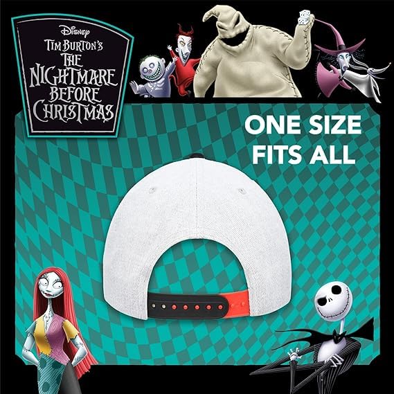 Image of Disney The Nightmare Before Christmas, Jack Skellington Adjustable Baseball Cap, Black, One Size