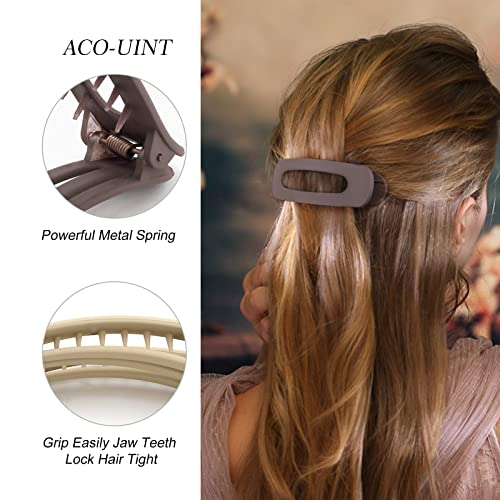 Aco-Uint 8 Pack Hair Clips, Alligator Hair Clips For Styling Sectioning Flat Claw Clips Non-Slip Large Hair Claw Clips, French Clips Large Hair Barrettes Duckbilled Hair Clips Hair Styling Accessories For Women #TOP3