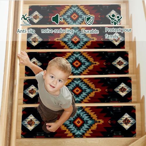 Tapis d'escalier lavables en machine et réutilisables sans résidus