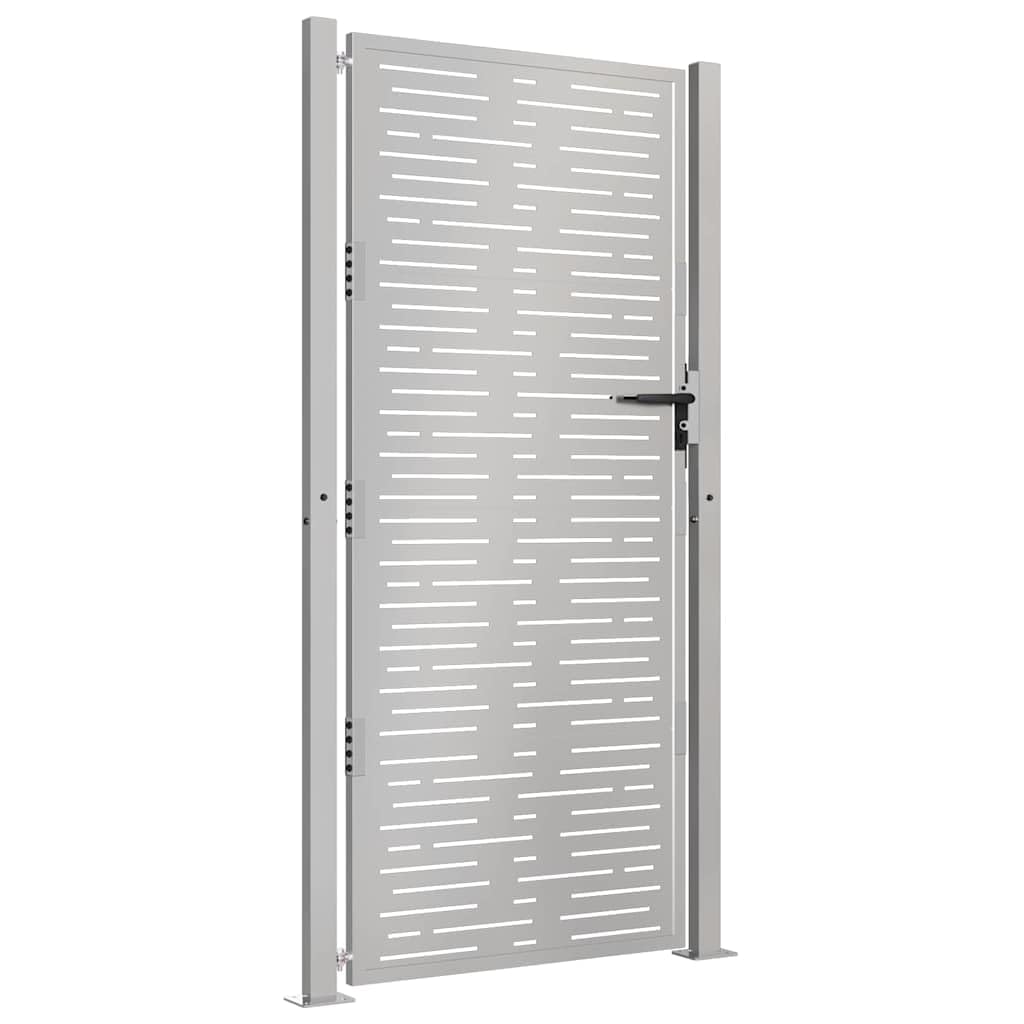 Brama ogrodowa 100 x 175 cm, stal Cortena, kwadratowy design