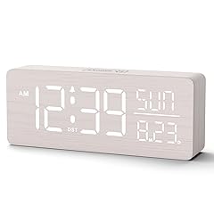 Peakeep Wooden Digital Alarm Clock Large Display, Textured Desk Table Decoration for Bedroom Living photo Peakeep Wooden Digital Alarm Clock Large Display, Textured Desk Table Decoration for Bedroom Living