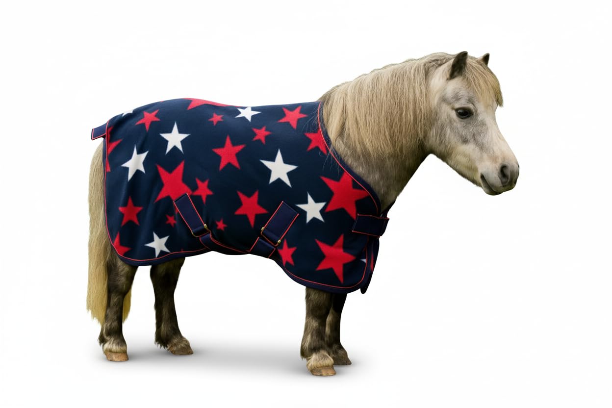 Small and Wee Pony Polar Fleece rug 2'9'' to 4'9'' (Super Star Navy, 3'6'') — image 1