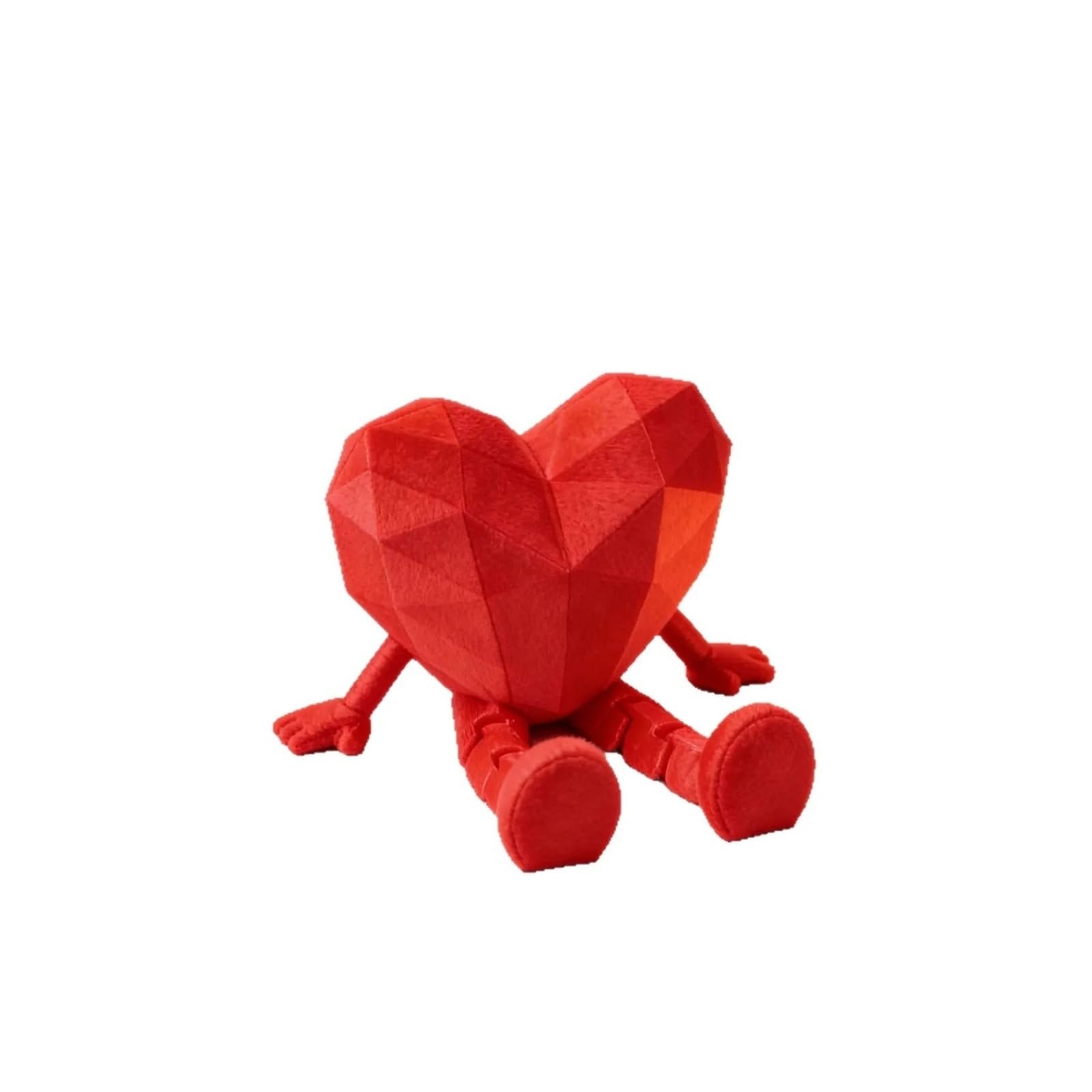 Ornements 3D Saint-Valentin de haute finition : sculpture d'amour au design géométrique pur