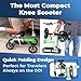 KneeRover GO Knee Scooter – Compact Foldable Knee Walker & Portable Mobility Aid for Adults with Lightweight Design and Adjustable Handlebar (Green)
