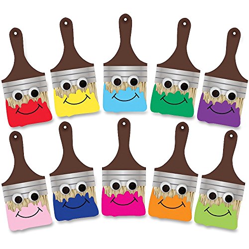 Hygloss Happy Paintbrushes Classroom Accents  Creative Teaching Resources  7 Inches, 30 Pack