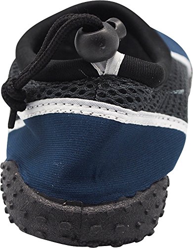 Norty - Young Mens Skeletoe Aqua Water Shoes For Pool Beach, Surf, Snorkeling, Exercise Slip On Sock, Navy, White 40207-9B(M) Us #TOP5