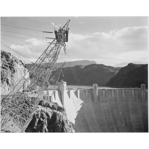 Toile Boulder Dam Ansel Adams pour décoration salon moderne - Poster mural panoramique 76x101