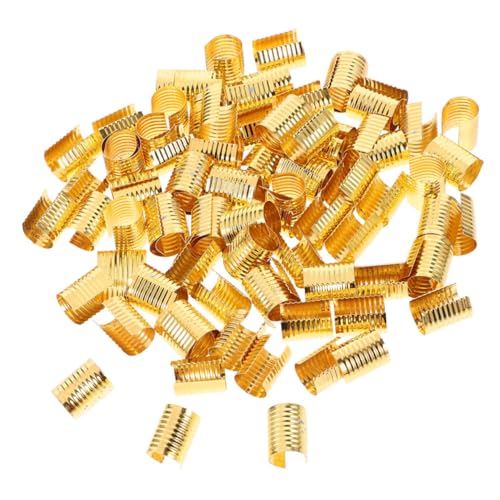 Fermoirs cylindriques pliables clips cuir pour accessoire création bijoux DIY