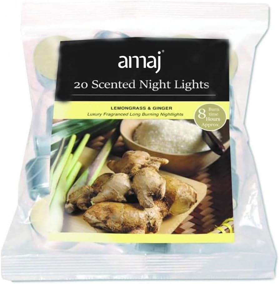 Fresh Scented Tealight Candles - Refreshing & Soothing Fragrances, Lemon Grass & Ginger Tlight