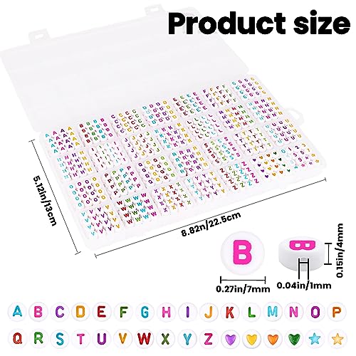 DTYDECLE 1400pcs Colorful Letter Beads Kits - Image 2