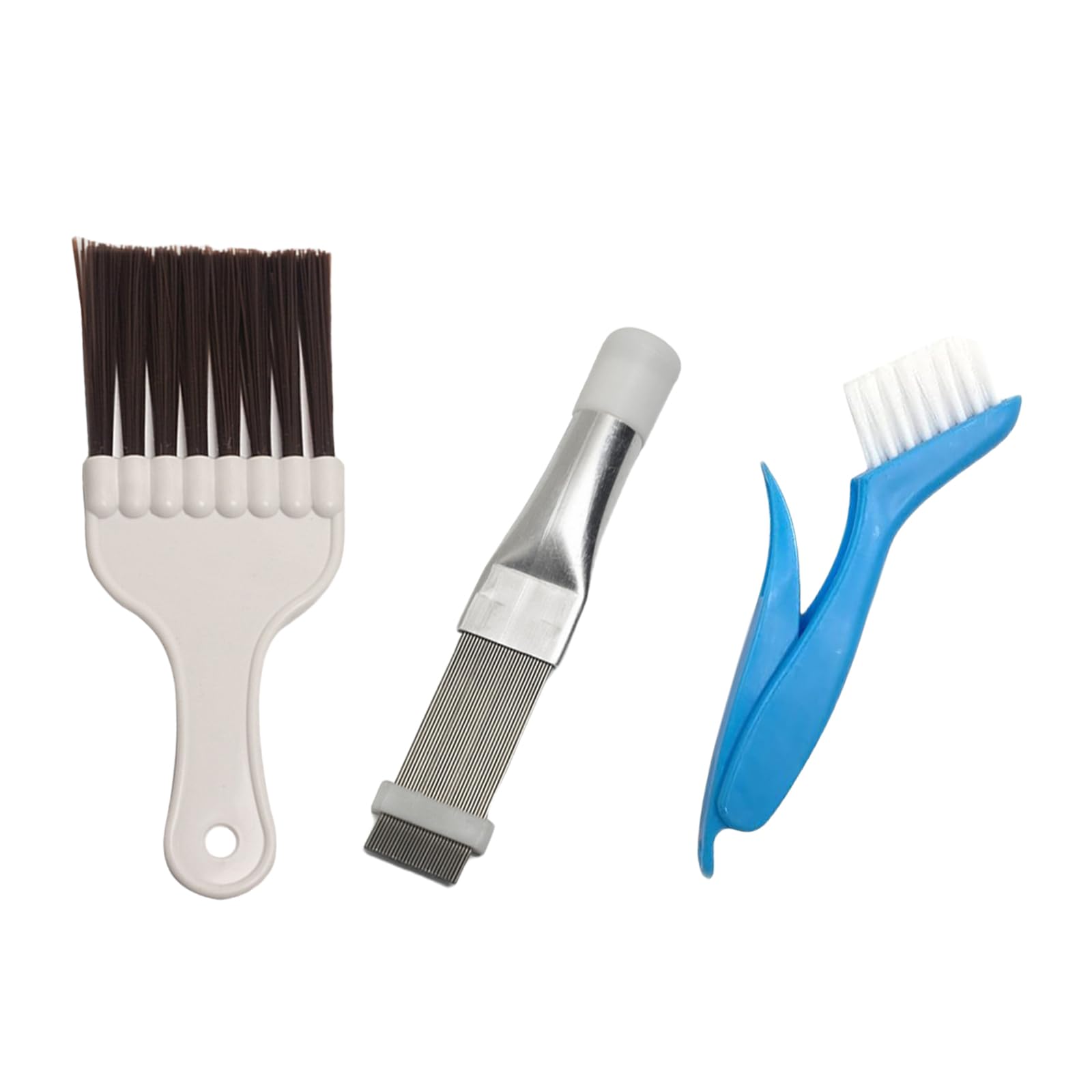 INCAUCA 3 Packs Air Conditioner Condenser Fin Comb, Fin Cleaning Brush, Coil Brush, AC Cleaning Kit, Refrigerator Brush Coil Cleaner Tool, Coil Cleaning Whisk Brush
