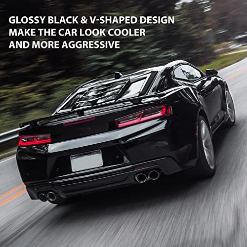 Kewisauto Window Louver For Camaro 16-21 Rear & Side Window Louver Sun Shade Cover Vent Gt Lambo Style For Chevrolet Chevy Camaro 2016-2021 (Abs, Glossy Black) #TOP5