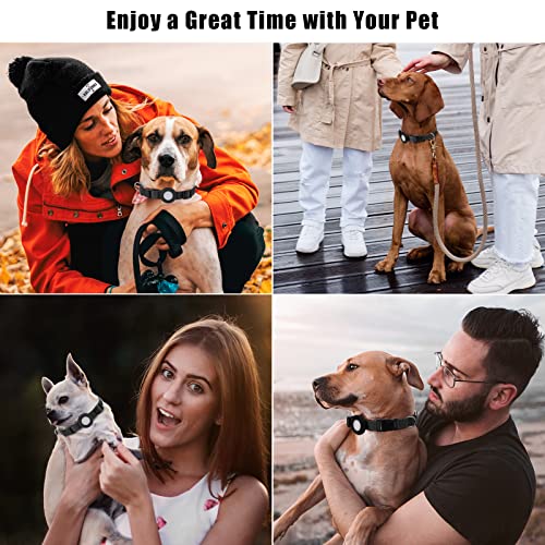 Airtag Dog Collar, Adjustable Air Tag Dog Collar With Durable Quick Snap Buckle, Imitation Nylon Dog Collar With Waterproof Apple Airtag Holder For Small Medium Large Dogs #TOP5