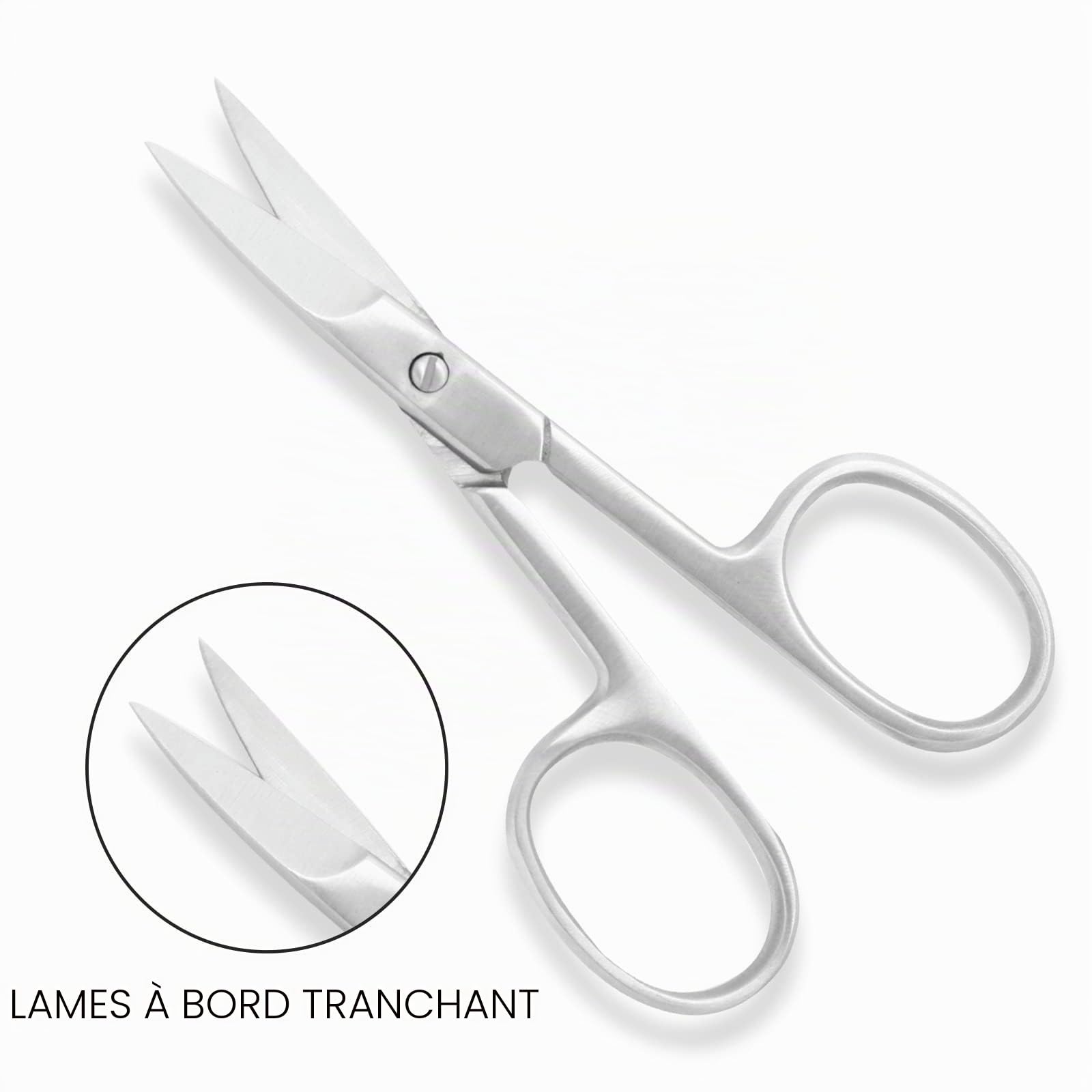 SS INSTRUMENTX Ciseaux à ongles | Ciseaux de manucure professionnels polyvalents à lame incurvée pour hommes et femmes, ongles, cuticules et ongles épais