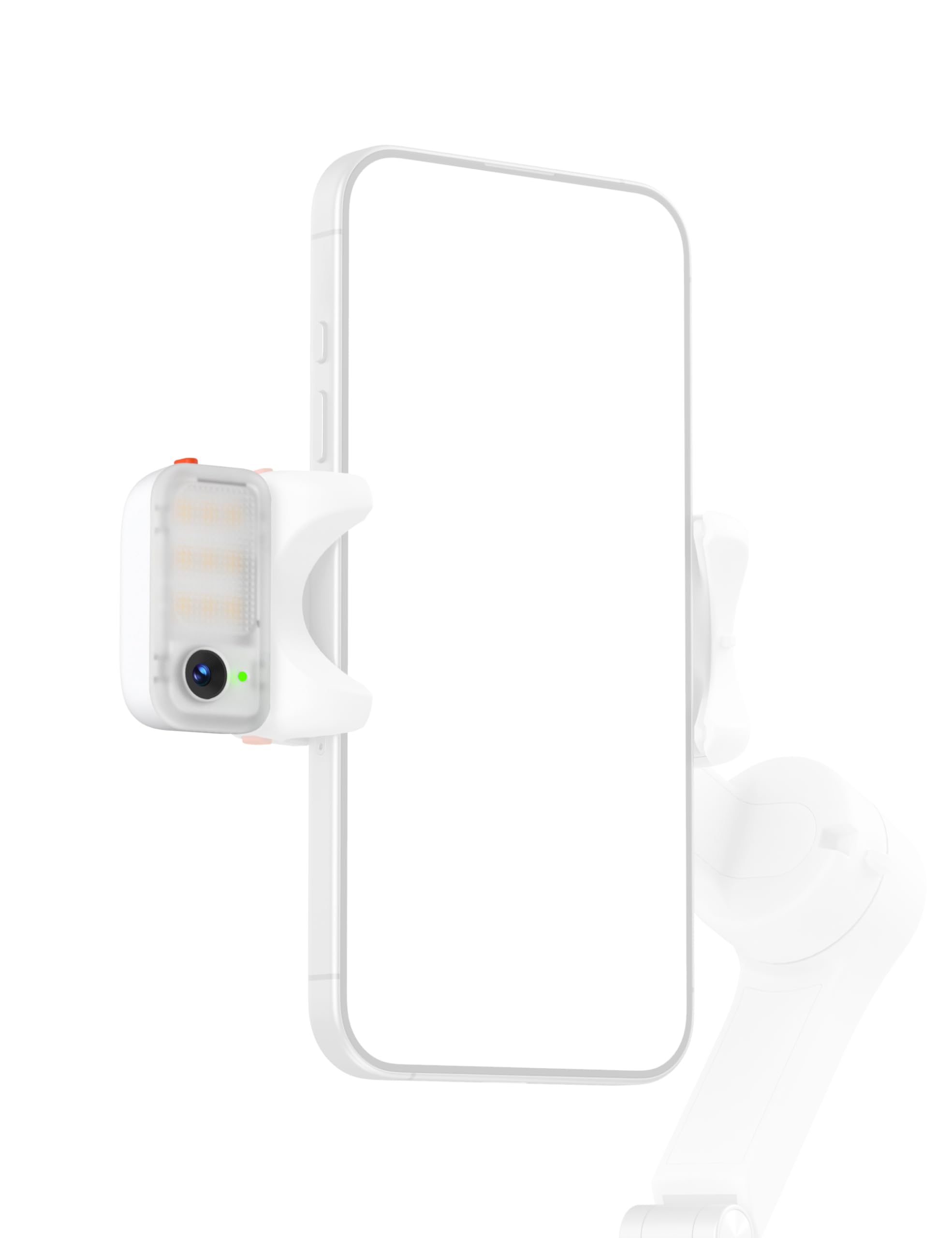 Hohem Capteur de suivi IA avec lumière de remplissage magnétique 3 couleurs, tracker AI compatible avec iSteady V3, mode lumière froide/chaude/neutre, accessoires de stabilisateur de cardan pour