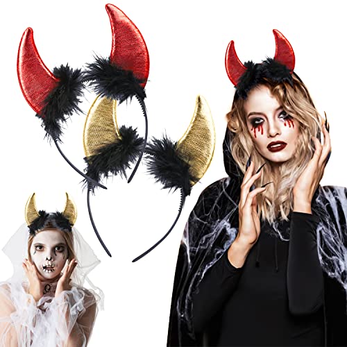 Halloween Accessoires Cheveux Bandeau, Halloween Oreilles Diable Serre-Tête,Halloween Accessoires Cheveux Cornes Diable Bandeau, Halloween Fête Cosplay Costume Filles, Enfants, Mascarade,Carnaval Cover