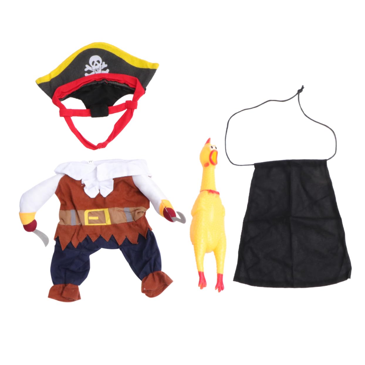 FOMIYES Set Di 3 Pezzi Per Halloween Vestito Da Pirata Per Cani E Gatti Abbigliamento Per Animali Domestici Divertente Vestito Per Cani.