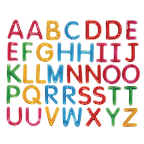 Uppercase Squishy Alphabet Letters Set of 38, Excellerations Liquid Letters, Abc's, Tactile Letters, Sensory Alphabet Letters for Children, Educational Toy