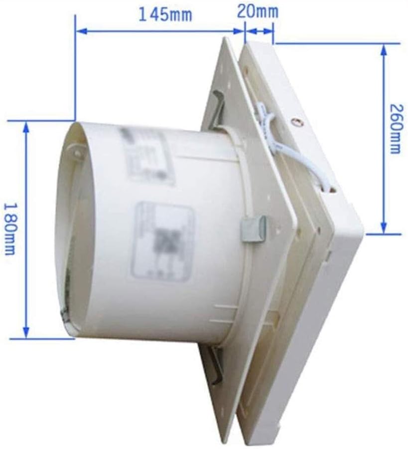 Window Exhaust Fan，8 Inch Strong Bathroom Ventilation Fan Series Single-Speed, Room-Side Installation Exhaust Fan
