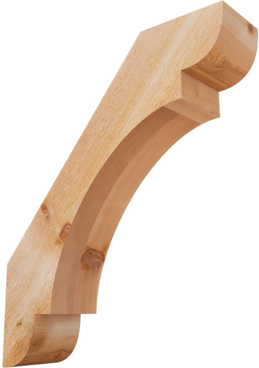 Ekena Millwork BRC06X24X28OLY00RWR 6"W x 24"D x 28"H Olympic Rough Sawn Knee Brace, Western Red Cedar
