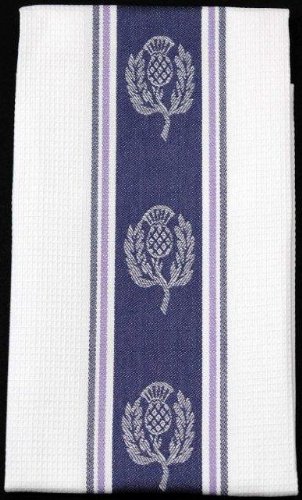 Justina Claire Tea Towel in a Scottish Thistle Design