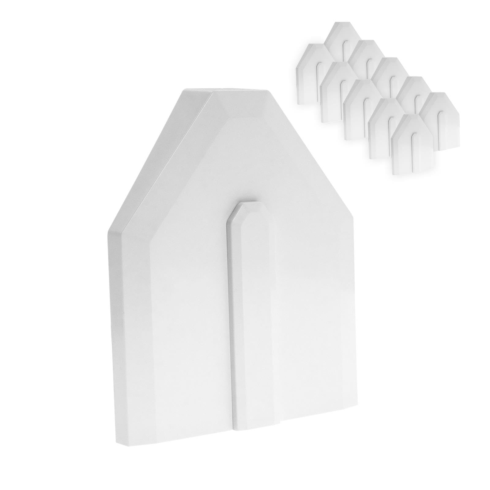 Trumax White Universal Glazing Bar End Cap Conservatory Roof Rafter Trim - 10 Pack