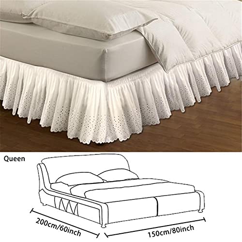 Frilled Valance Bed Rok Wrap Around Easy Fit Katoen Borduren Sprei Queen Ruffle Matrashoes 1,5 M/1,8 M/2 M… - Image 7