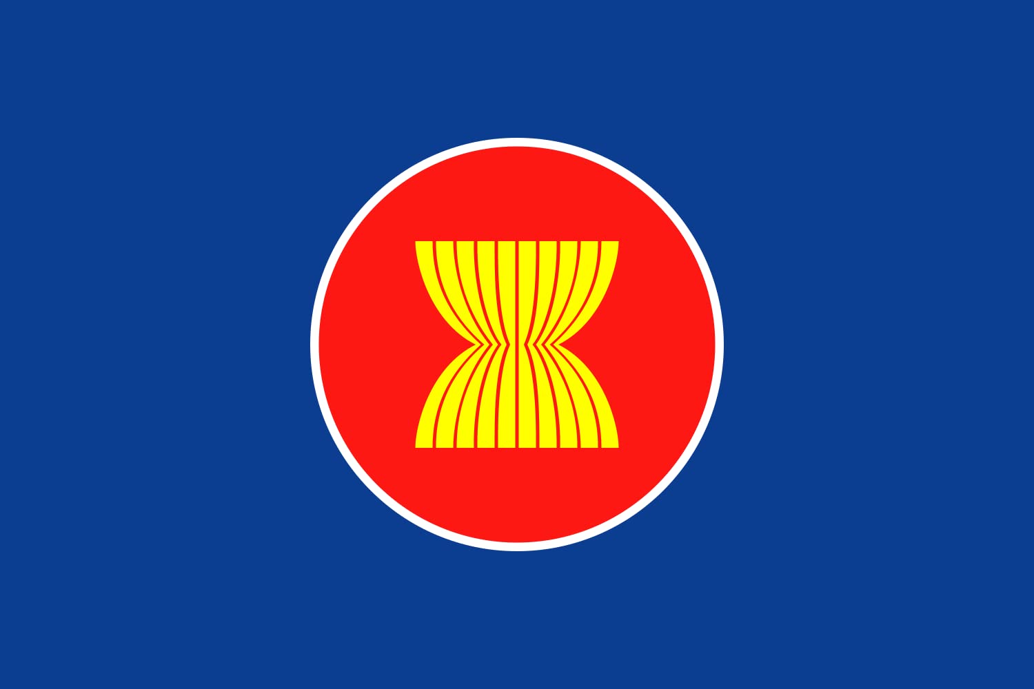 Drapeau Association des nations de l Asie du Sud-Est pavillon ASEAN extérieur