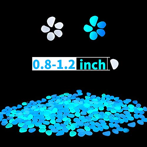 Htwnk 1000Pcs Glowing Rocks Glow In The Dark Pebbles For Outdoor Decor, Garden, Patio, Lawn,(Blue) #TOP1