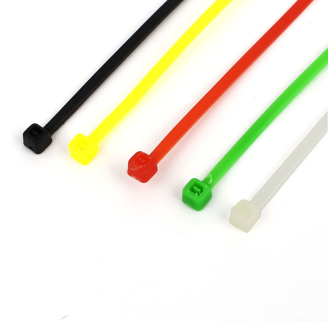 Aexit 150mm x Clamps 3mm Colorful Nylon Self Locking Wire Cable Zip Ties Strap Clamps 300 Pcs