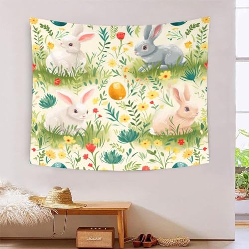 Tapiz de pared de conejo en 3D para dar un toque estético y acogedor a tu recámara, 150x200cm