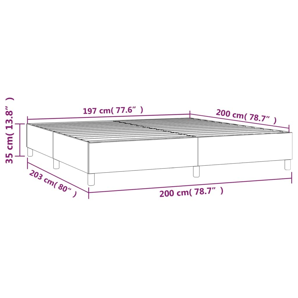vidaXL Estructura de Cama con Somier, Somier de Matrimonio de Listones, Base de Cama Tapizada, Mueble para Dormitorio Hogar, Cuero Sintético Blanco 200x200 cm